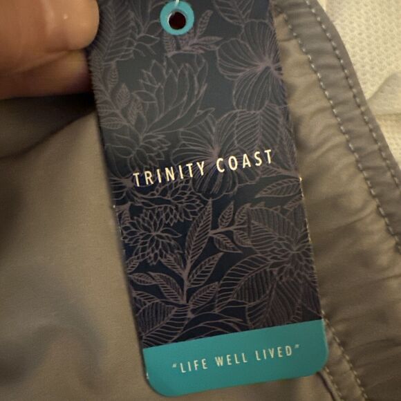 Trinity Coast Big & Tall Swim Trunks Men's Lined 9” Inseam gray black 4XB New - Picture 3 of 11